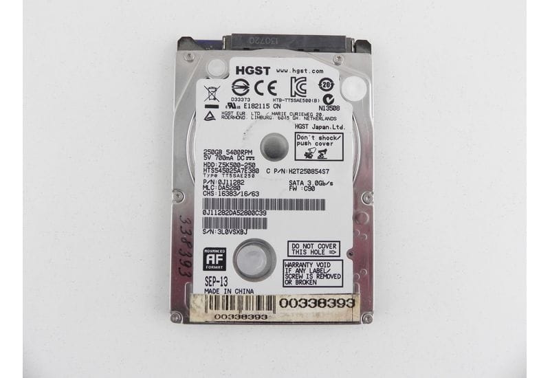 Hitachi HTS545025A7E380 250GB 2.5" SATA HDD жесткий диск рабочий