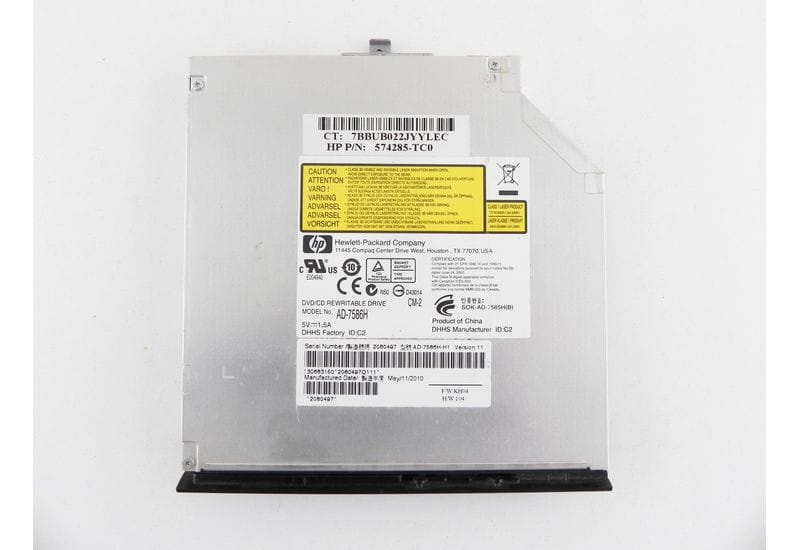 HP 620 625 DVD привод с панелькой AD-7586H 574285-TC0