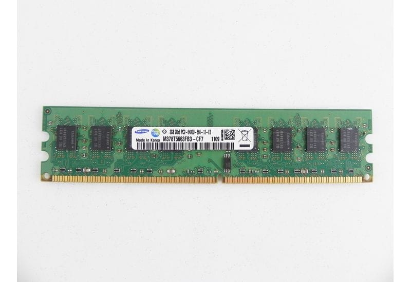 Оперативная память 2 ГБ 1 шт. Samsung DDR2 800 DIMM 2Gb Б/У (M378T5663FB3-CF7)