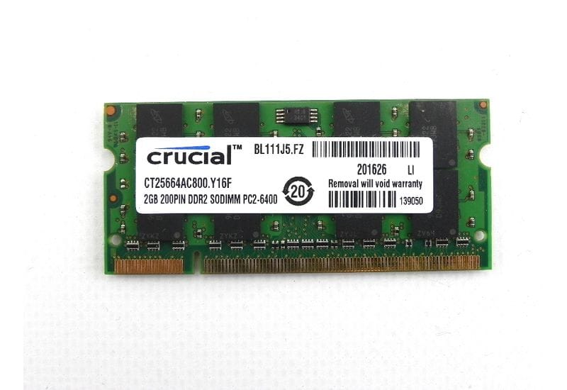 Оперативная память Crucial 2 GB DDR2 CT25664AC800 SO-DIMM PC2-6400 1 шт.