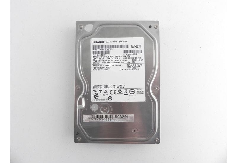 Hitachi 0F10379 HDS721025CLA382 250GB 3.5 SATA жесткий диск HDD Рабочий