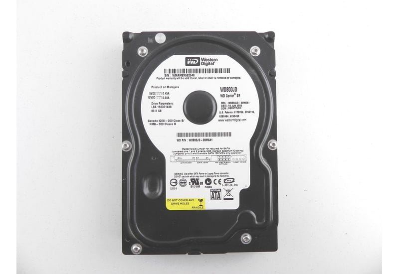 Western Digital WD800JD-00MSA1 80GB 3.5 SATA жесткий диск HDD Рабочий