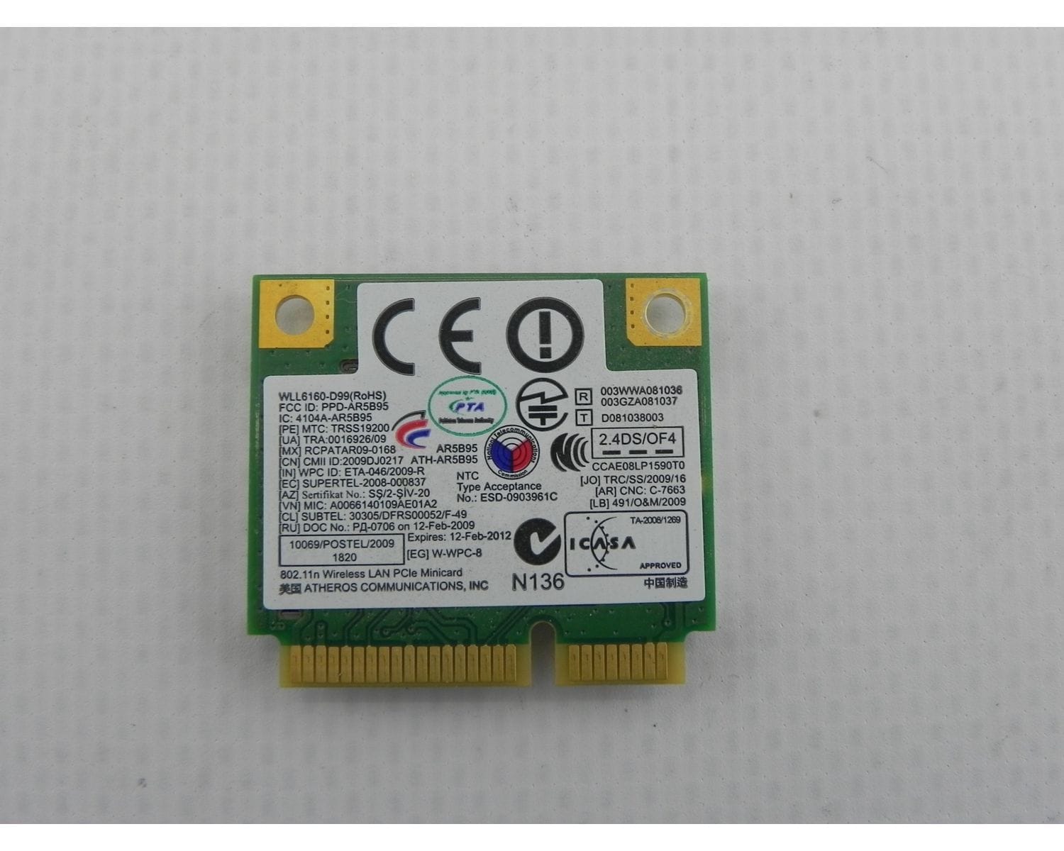 Samsung RV408, RV510 WiFi Wireless карта BA59-02572A
