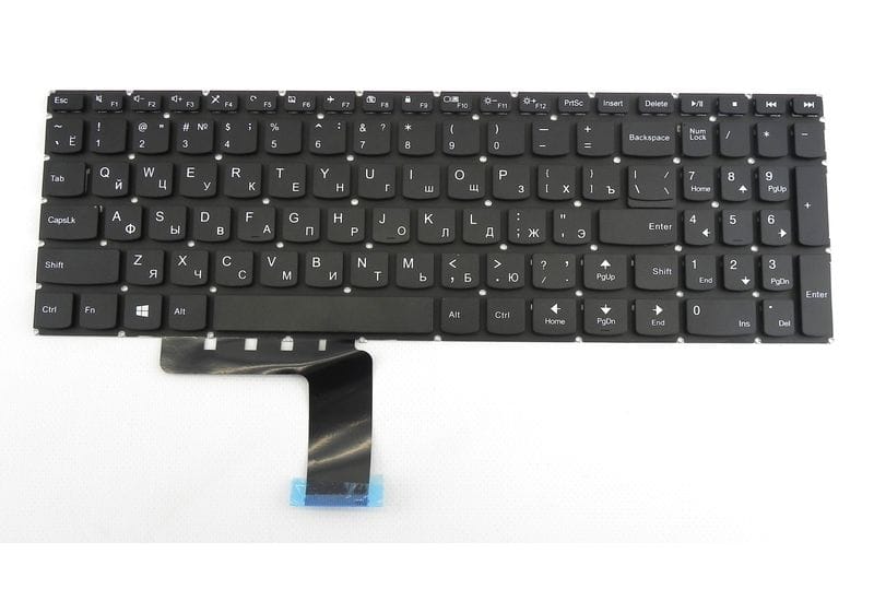 Новая клавиатура RU для ноутбуков Lenovo IdeaPad 310, 310-15ISK, V310-15ISK, 310-15ABR, 310-15IAP, черная без рамки