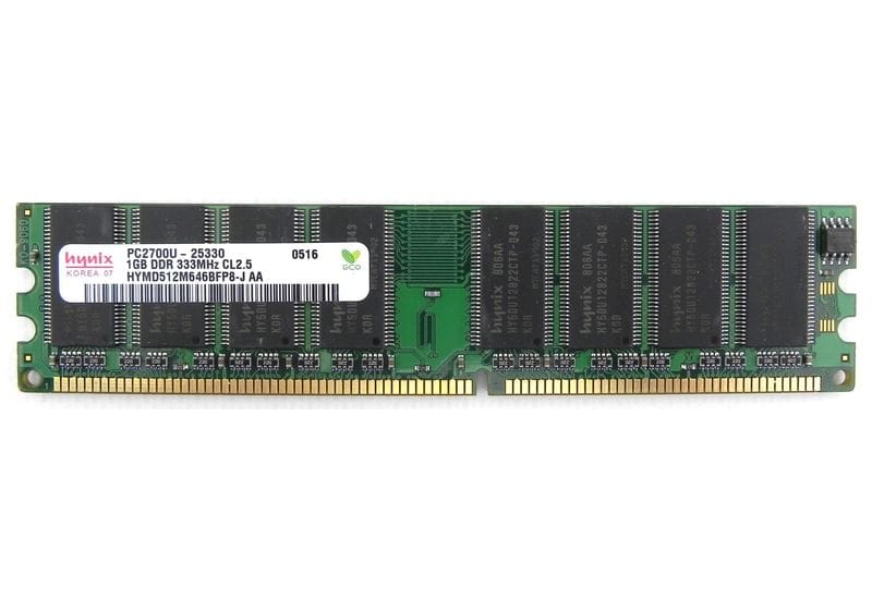Оперативная память для ПК 1 ГБ Hynix DDR 333 DIMM 1Gb PC2700u -1 шт.  