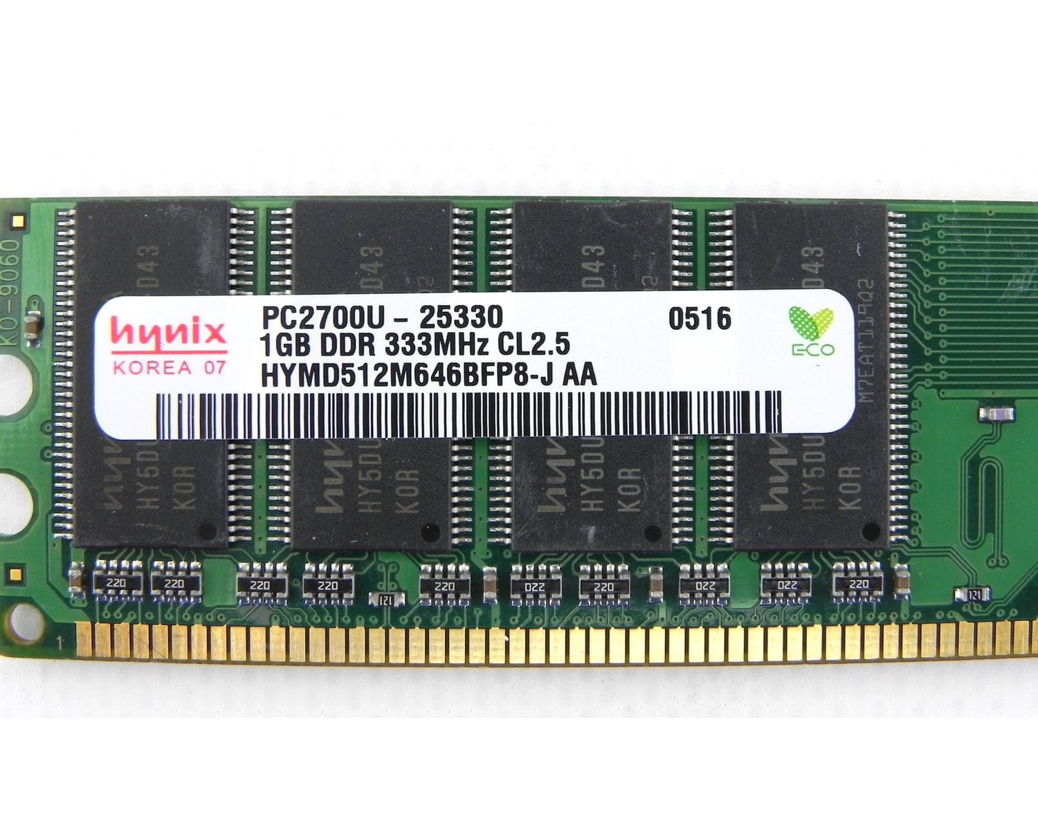 Купить Оперативная память для ПК 1 ГБ Hynix DDR 333 DIMM 1Gb PC2700u -1 шт.  по низкой цене