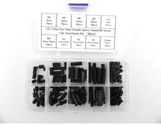 Набор нейлоновых креплений для материнских плат (винты-стойки/проставки, винты, гайки, стойки), M2