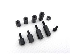 Набор нейлоновых креплений для материнских плат (винты-стойки/проставки, винты, гайки, стойки), M2.5