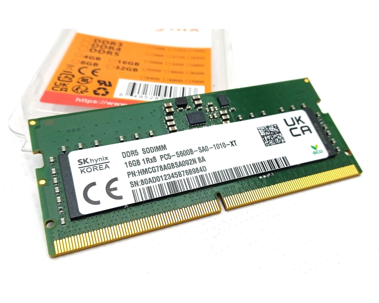 Купить Оперативная память SK Hynix DDR5 16Gb 1Rx8 PC5-5600B SO