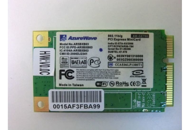 Asus A8D Mini PCI Wireless WiFi карта AzureWave