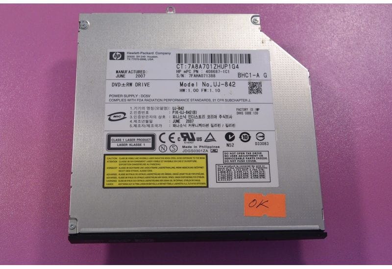 HP Compaq NC2400 DVD привод с панелькой UJ-842
