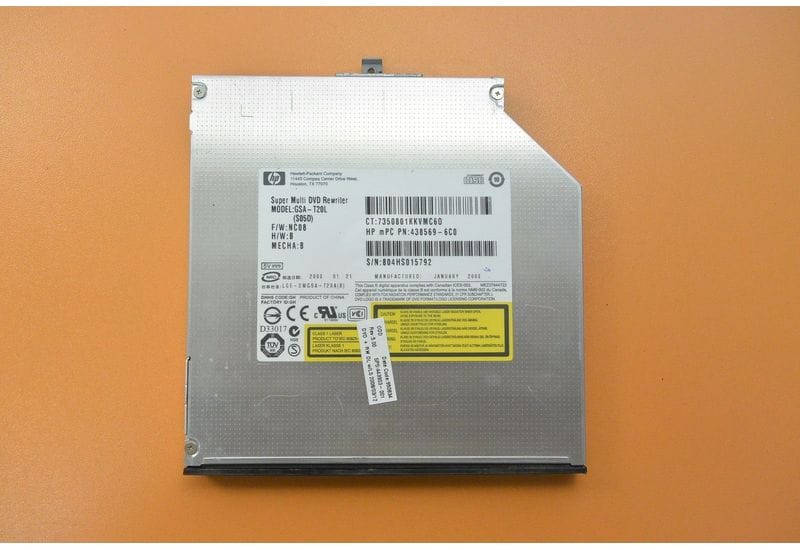 HP COMPAQ 6510B 6500 6700 7400 8500 DVD-RW привод с панелькой GSA-T20L 443903-001