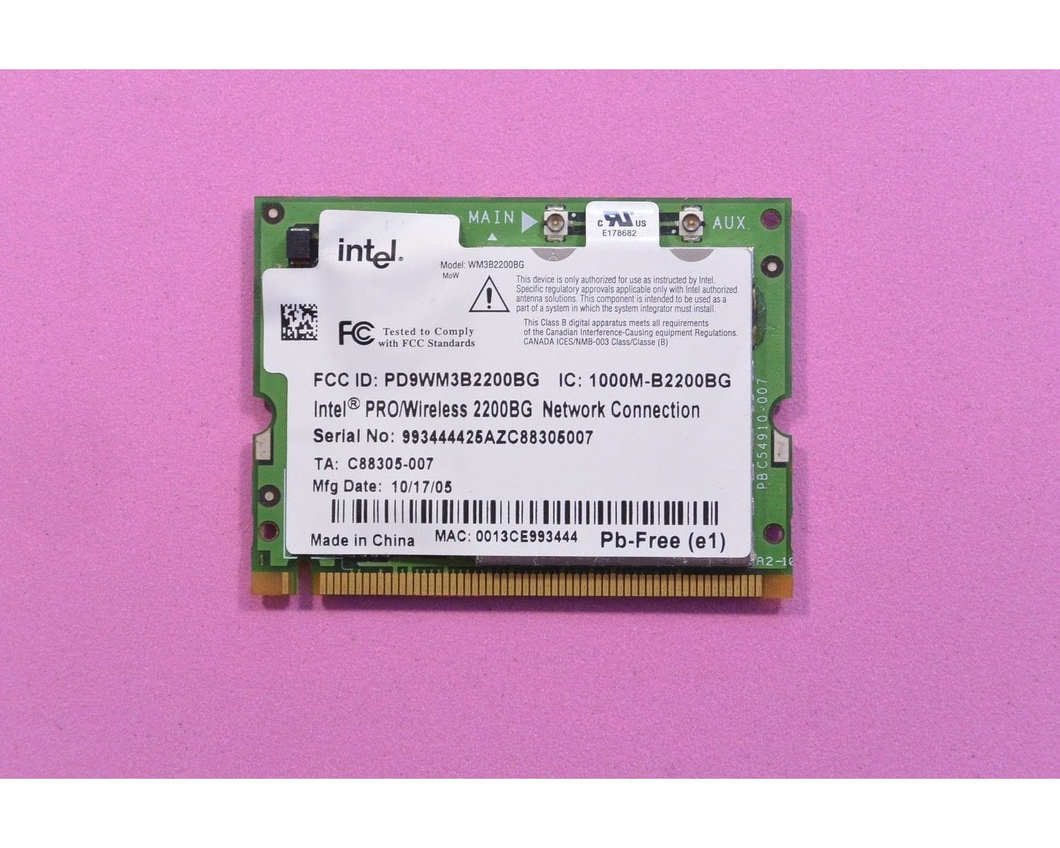 Asus W5000 A3A A5E WiFi WLAN Wireless карта D03-0064JPB A
