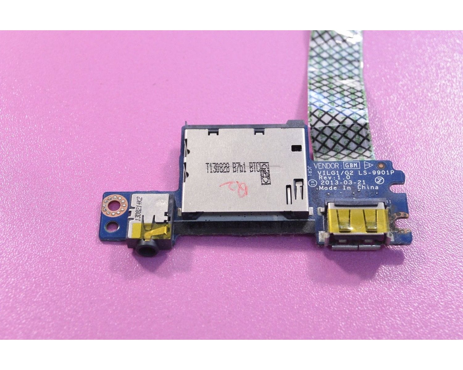 Lenovo G505S USB Audio Card Reader Плата с кабелем LS-9901P