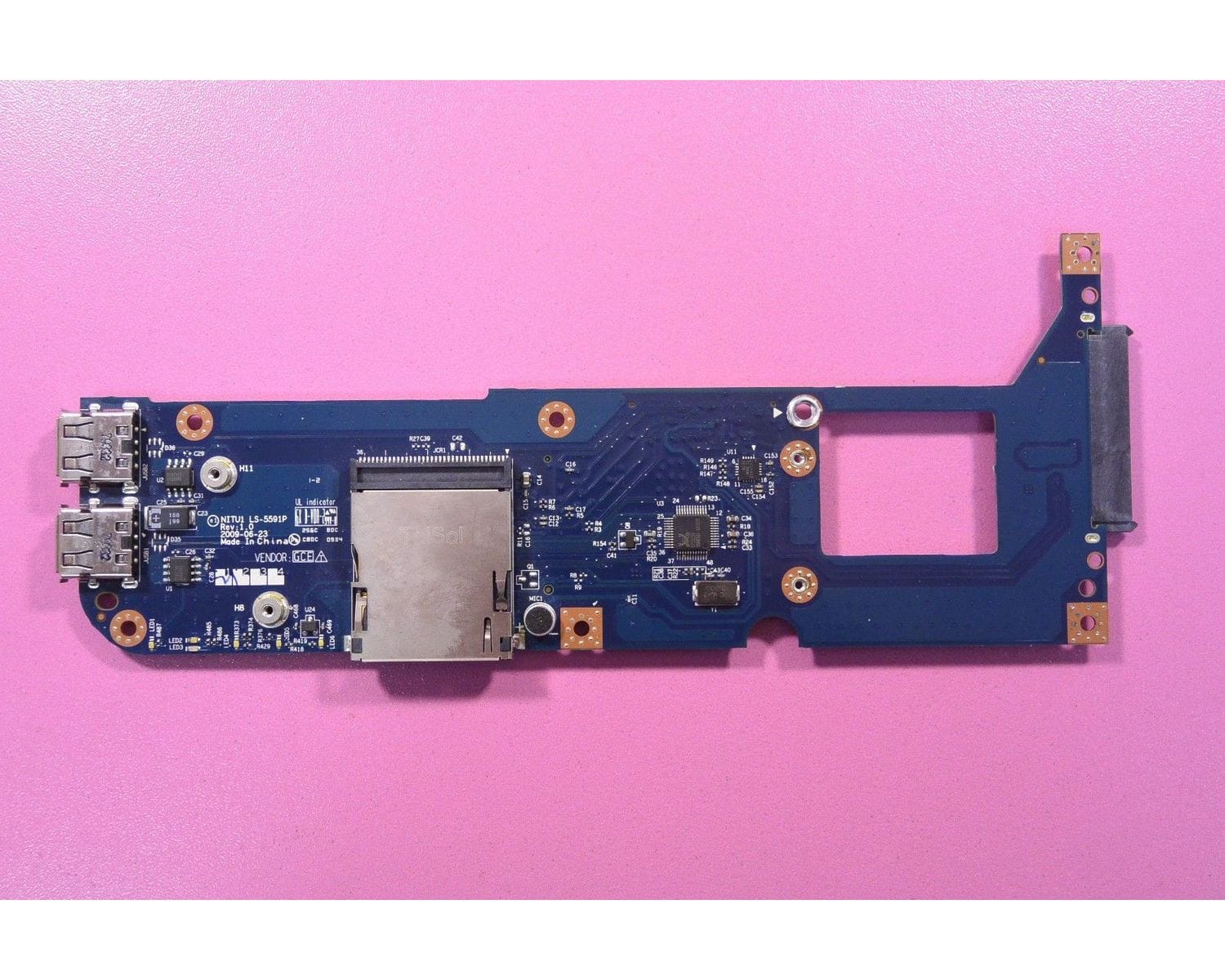 Lenovo IdeaPad U450P 14" USB Card Reader Плата с кабелем LS-5591P