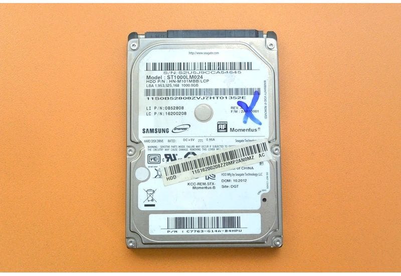 SAMSUNG Spinpoint 1000GB 2.5" SATA жесткий диск HDD На Запчасти, Не рабочий ST1000LM024