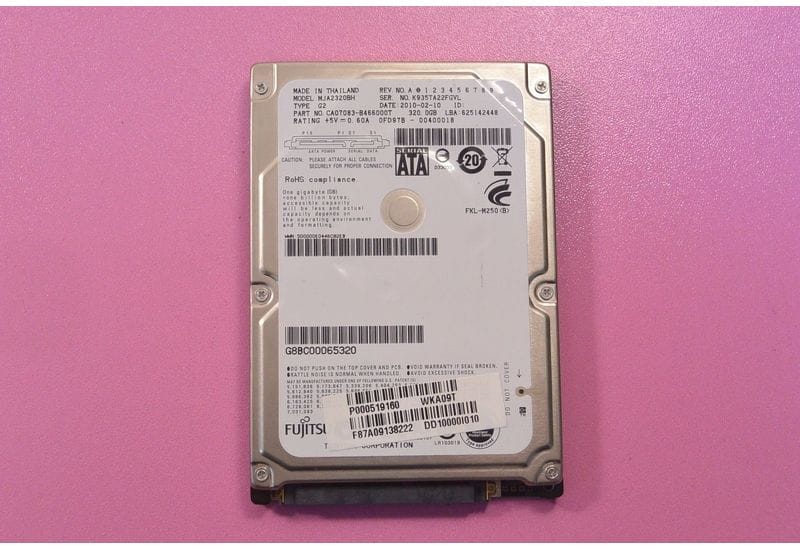 FUJITSU MJA2320BH 320Gb 2.5" SATA жесткий диск HDD На Запчасти, Не рабочий CA07083-B466000T