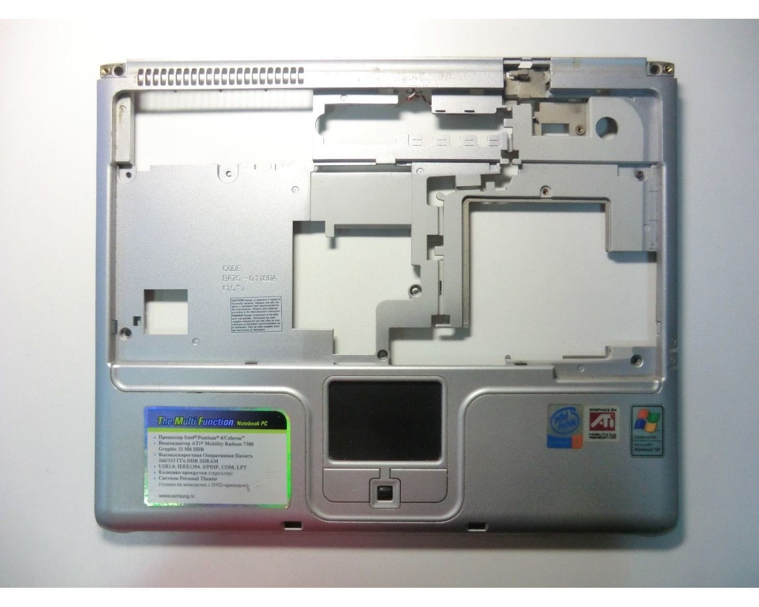 Samsung V30 Крышка Палмрест, Тачпад без клавиатуры Пластик p/n BA75-01180A