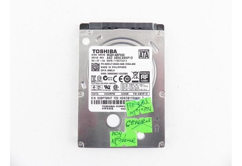 Toshiba MQ01ABF032 320GB 2.5" SATA HDD жесткий диск На Запчасти, Не рабочий