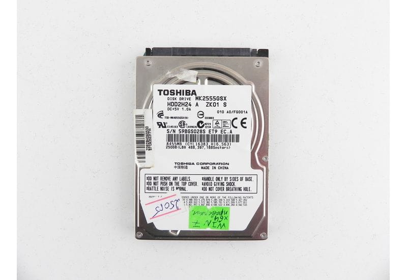 Toshiba MK2555GSX 250GB 2.5" SATA HDD жесткий диск рабочий