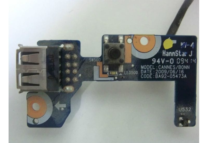 Samsung r720 R620 Power (USB) Button Board с кабелем BA92-05473A